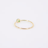 Minimalist Genuine Colombian Emerald Engagement Ring –  Simple Dainty May Birthstone Promise Ring