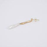 Organic Gold Baroque Pearl Earrings – Statement Dangling June Birthstone Jewelry