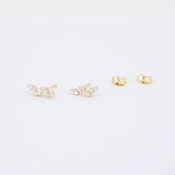 Marquise Illusion Diamond Earrings - Delicate Nature-Inspired Studs