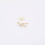 Marquise Illusion Diamond Earrings - Delicate Nature-Inspired Studs