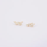 Marquise Illusion Diamond Earrings - Delicate Nature-Inspired Studs