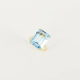 Emerald-Cut Aquamarine Engagement Ring - Large March Birthstone Jewelry