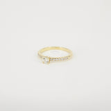 Dainty Solitaire Diamond Engagement Ring – Handmade April Birthstone Jewelry