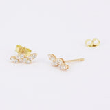 Marquise Illusion Diamond Earrings - Delicate Nature-Inspired Studs