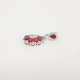 Vivid Red Natural Ruby Earrings