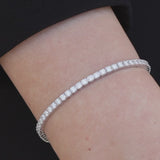 Luxury Diamond Tennis Bracelet – 2.5 mm E VVS Diamonds in Solid Gold – Dainty Fine Jewelry for Brides, Gifts, or Everyday Glam