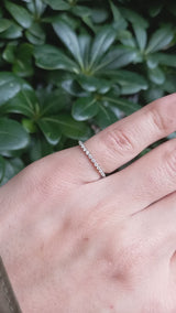 2 mm Single Prong Bubble Diamond Wedding Band – Dainty Nature Wedding Band – Unique Simple Wedding Ring Set – Real April Birthstone Ring