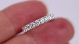 Natural Diamond Wedding Band - 3.4 MM Solid 18K Eternity Ring - Luxury Anniversary or Bridal Gift