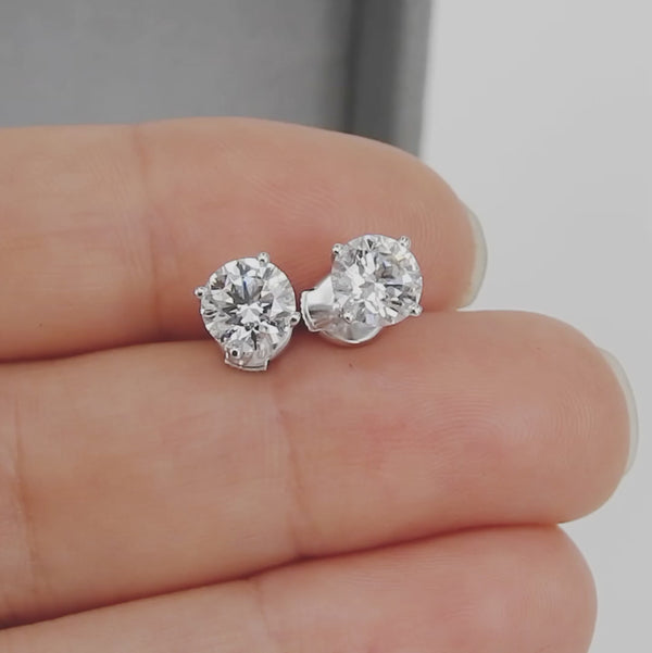 Lab-Grown 1 Ct Diamond Stud Earrings - Sustainable Bridal Jewelry