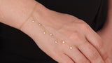 Dainty Diamond Hand Chain Bracelet – Natural Diamond Bezel Finger Bracelet – Solid 18k Gold Dangle Hand Jewelry