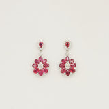 Vivid Red Natural Ruby Earrings