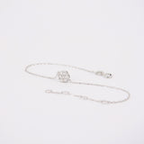 Nature Inspired Genuine Diamond Bracelet – Diamond Flower Illusion Bracelet – Minimal Diamond Wedding Bracelet Set – Handmade Jewelry