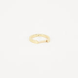 Flat Hoop Huggie Earrings - Dainty Solid 18K Gold Hoops