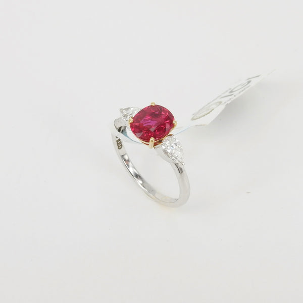 Ruby Engagement Ring - Unheated Mozambique