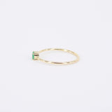 Minimalist Genuine Colombian Emerald Engagement Ring –  Simple Dainty May Birthstone Promise Ring