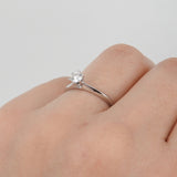 Vintage GIA Certified 0.25 Ct Diamond Engagement Ring
