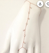 Custom Order / Station and Dangling Diamond Hand chain / First Payment (50%)