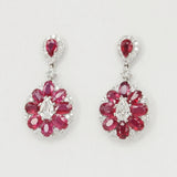 Vivid Red Natural Ruby Earrings