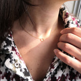 Minimalist Natural Diamond Circle Necklace