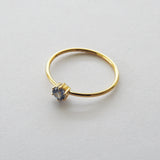 Vintage Dainty Aquamarine Engagement Ring