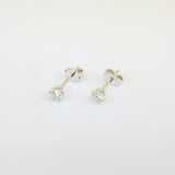 Solitaire Diamond Studs - Vintage 6 Prong Diamond Stud Earrings