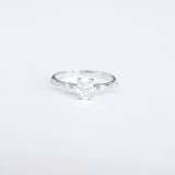 Unique Claw Oval Solitaire Ring - GIA Certified Diamond Engagement Ring –- Floating Bubble Diamond Ring – April Birthstone Ring