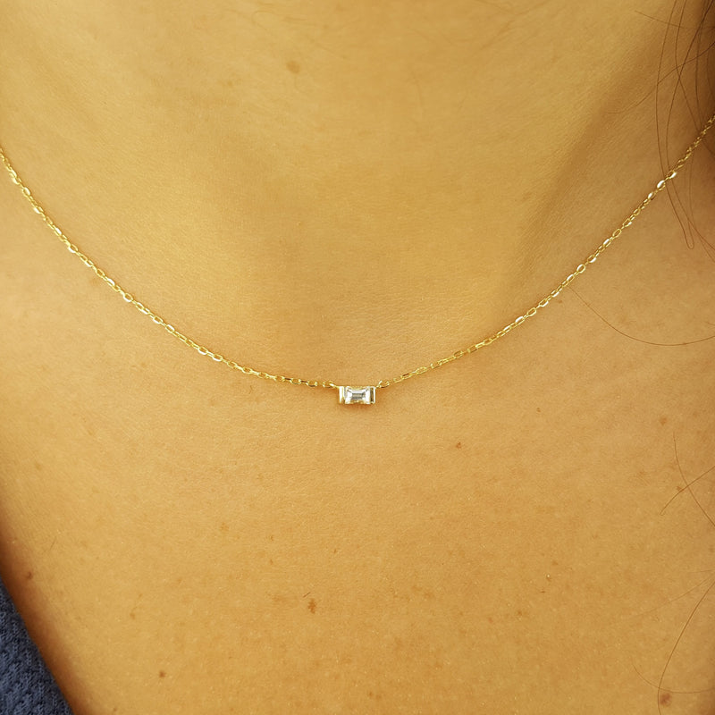 Baguette Diamond necklace