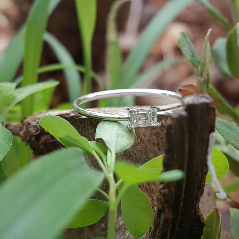 Natural Baguette Diamond Ring
