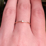Princess Cut Diamond Engagement Ring – Minimal Genuine Tiny Diamond Ring - April Birthstone – Handmade Wedding Jewelry – Dainty Promise Ring