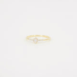 Vintage Style Genuine Diamond Engagement Ring – Tiny Victorian Handmade Jewelry - April Birthstone Crown Ring –– Bridal Wedding Ring