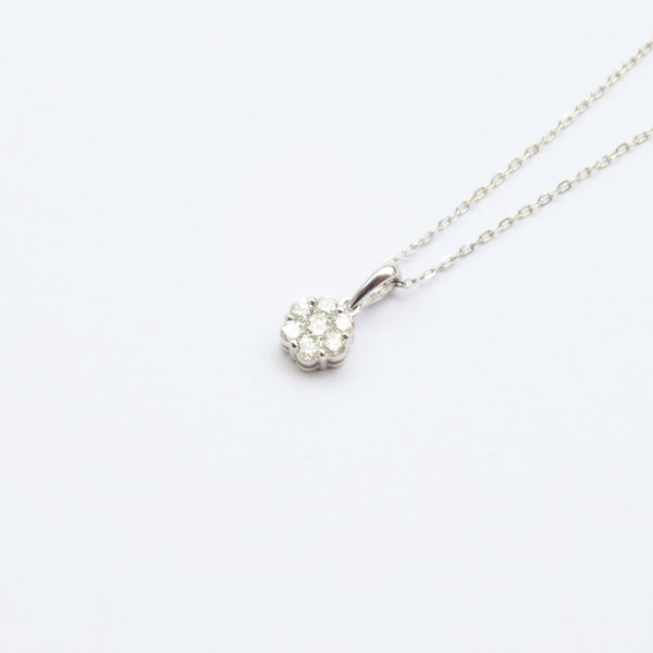 Illusion Diamond Pendant - Flower Necklace - Nature Inspired Jewelry