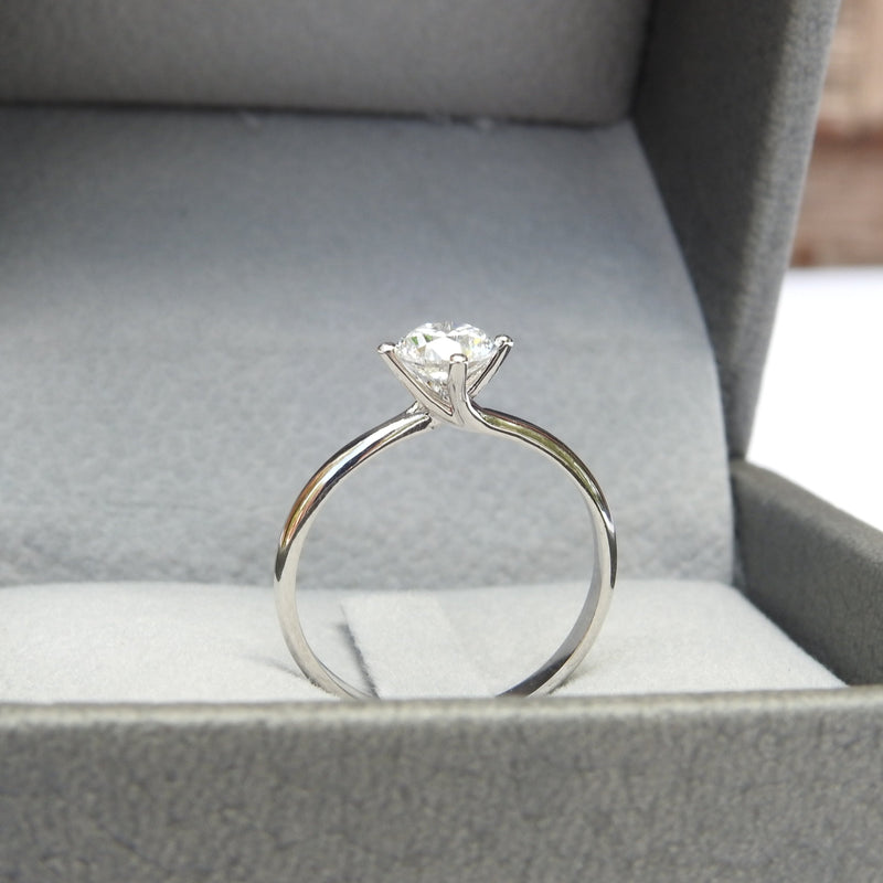 Nature Inspired Branch Diamond Engagement Ring – Floating GIA Certified 0.7 Ct Diamond Ring – Unique Minimalist April Birthstone Wedding Set