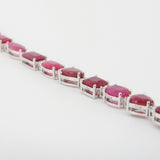 Natural Burmese Multi Shaped Ruby Bracelet