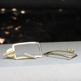 Bridal Diamond Bar Earrings • Dangle Earrings • Statement earrings • Bridesmaid Gift • Wedding Earrings • Minimalist Earrings