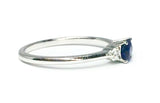 0.6 Ct Vivid Blue Sapphire Engagement Ring