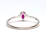 Dainty Ruby Engagement Ring - July Birthstone