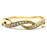 Twisted Natural Diamond Ring