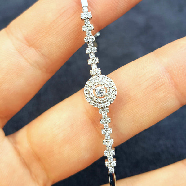 Elegant Diamond Flower Bracelet - Nature's Beauty Captured