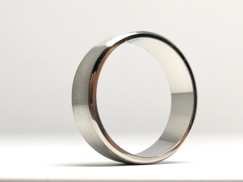 Ring for Men, 6 mm Platinum Ring with Matte Finishing.
