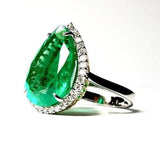 Emerald Engagement Ring - 10.22 Ct Colombian Emerald