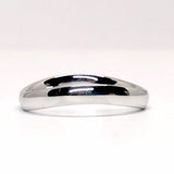 Curved Solid Gold Ring - Men Wedding Band