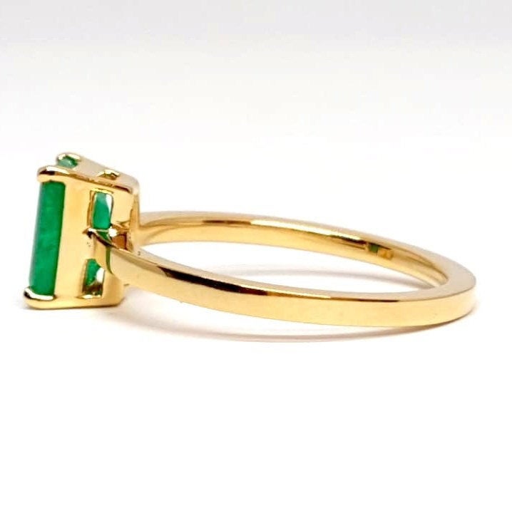 Emerald Ring - Emerald Cut Engagement Ring