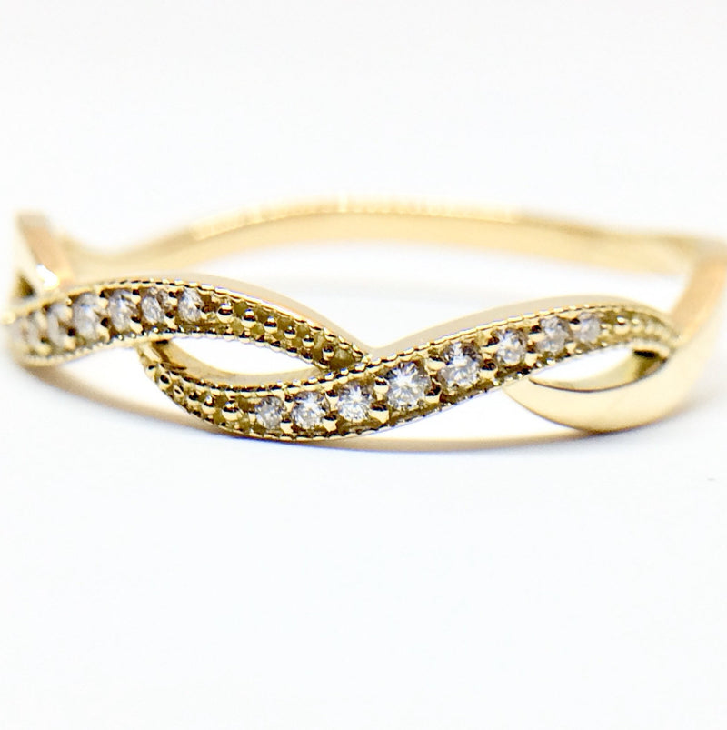 Twisted Natural Diamond Ring