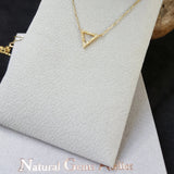 Diamond Triangle Necklace, Minimalist Dainty Diamond Necklace.