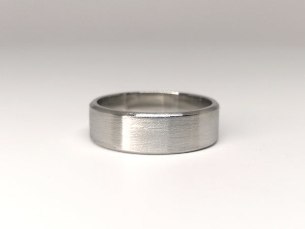 6 mm Textured Platinum Ring with Matte Finishing for Men