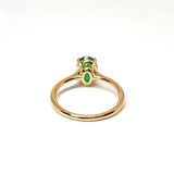 Emerald Ring - 1.2 Ct Colombian Emerald Engagement Ring