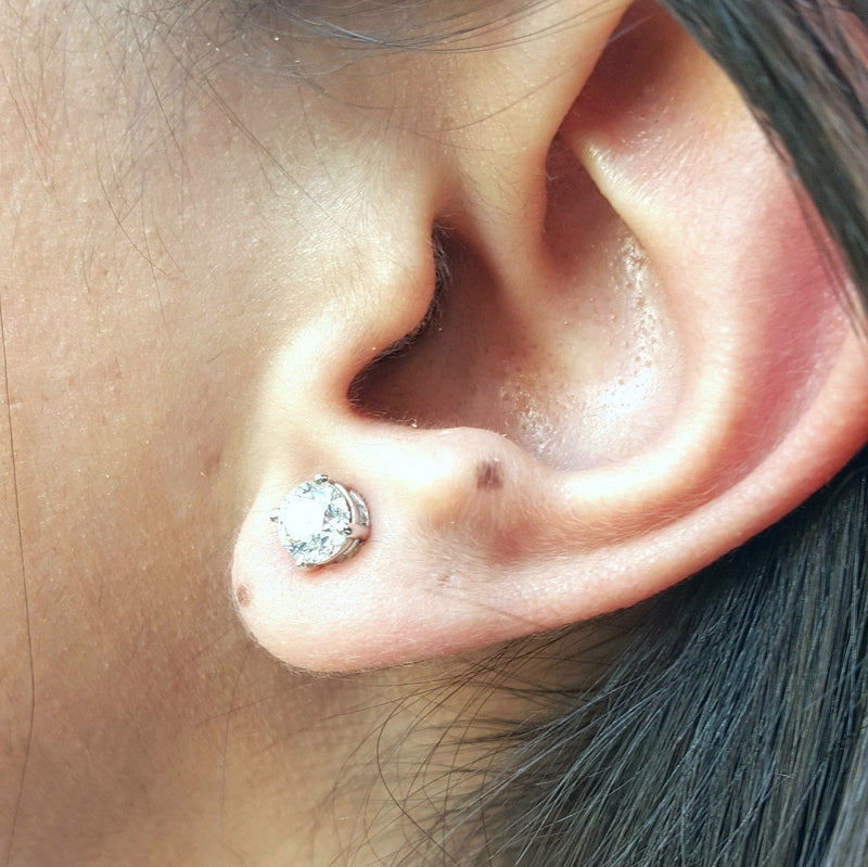 Natural Large 1.4 Ct Diamond Stud Earrings
