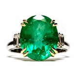 Emerald Engagement Ring - Colombian 5.2 ct Emerald