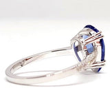 Sapphire Engagement Ring - Natural 1.8 Ct Intense Blue Sapphire