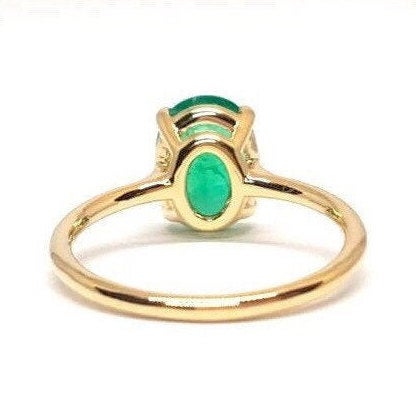 Emerald Ring - 1.56 Ct Colombian Emerald Engagement Ring